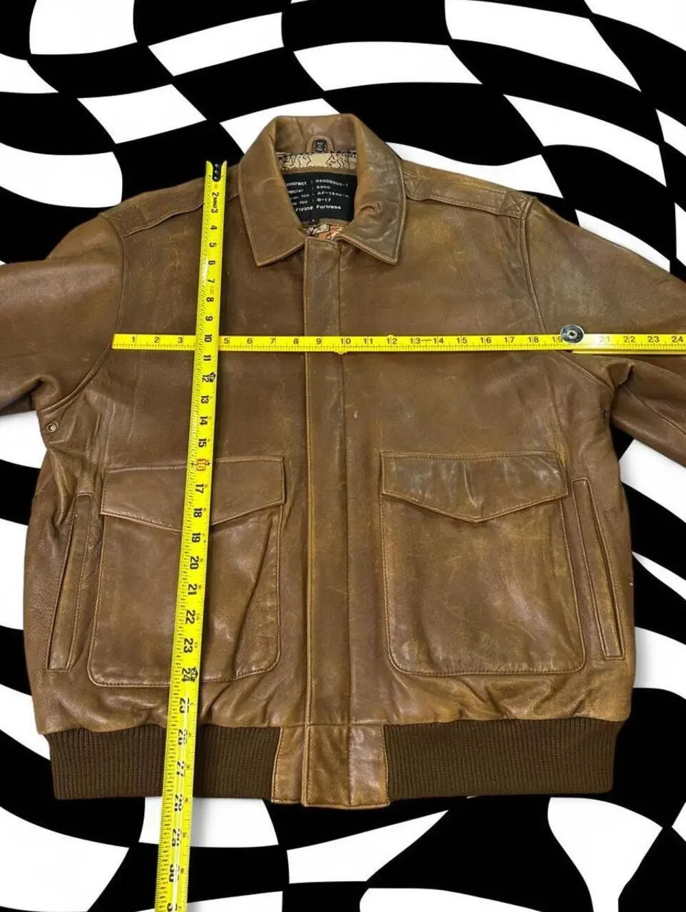 Vintage Adler Brown lamb leather bomber jacket